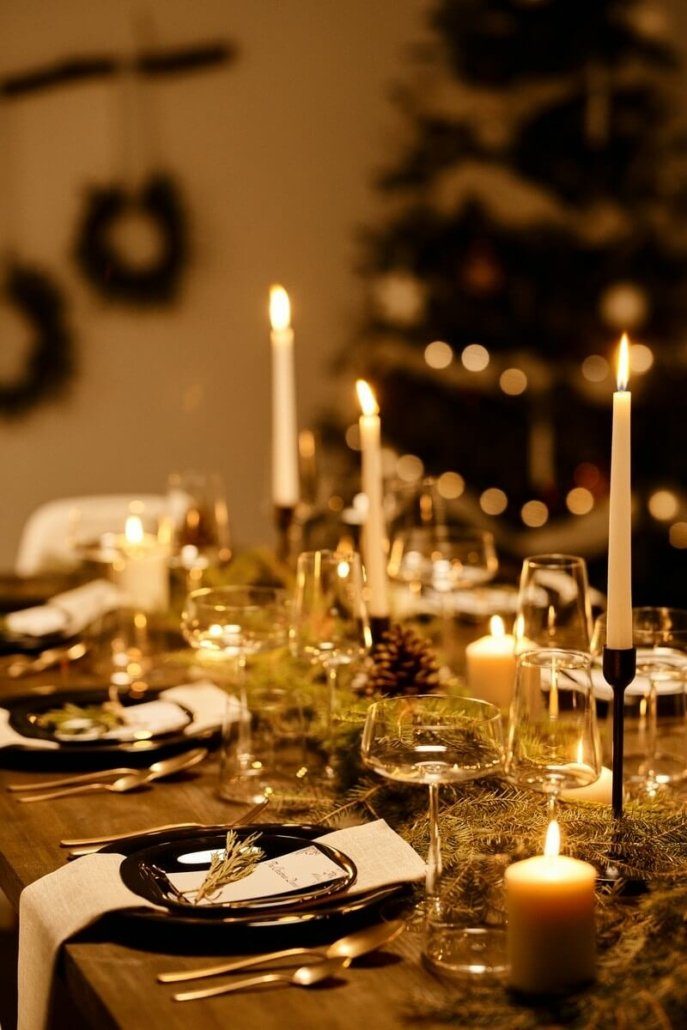 Gedeckter Tisch - Arrangement Stressless Christmas Parkhotel Nümbrecht
