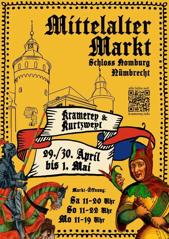 Plakat zum Mittelalter Markt auf Schloss Homburg Nümbrecht
